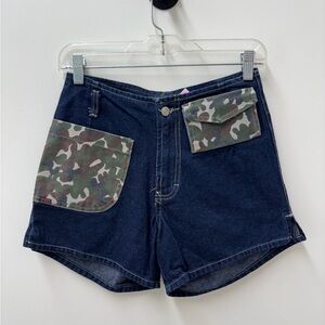 Vintage Rough Rider Camo Pocket Denim Shorts